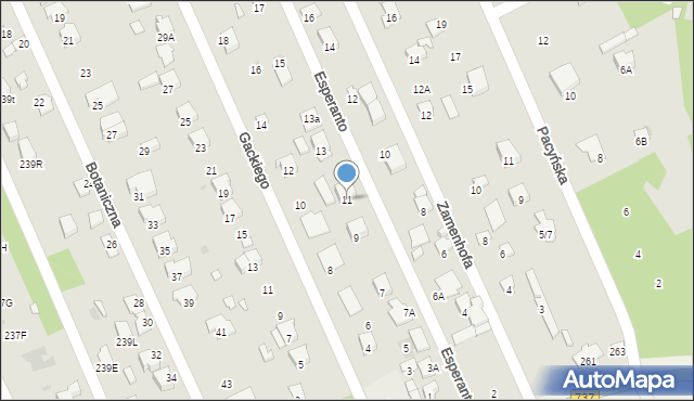 Radom, Esperanto, 11, mapa Radomia