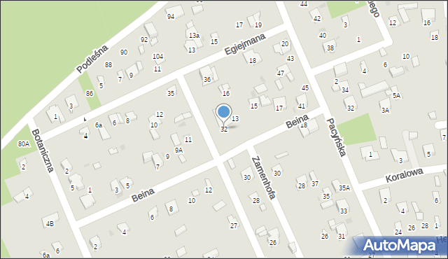 Radom, Esperanto, 32, mapa Radomia