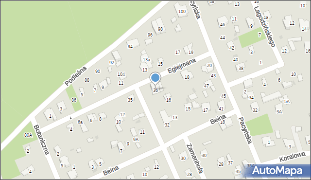 Radom, Esperanto, 36, mapa Radomia