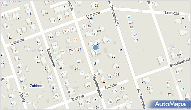 Tarnów, Esperantystów, 16, mapa Tarnów