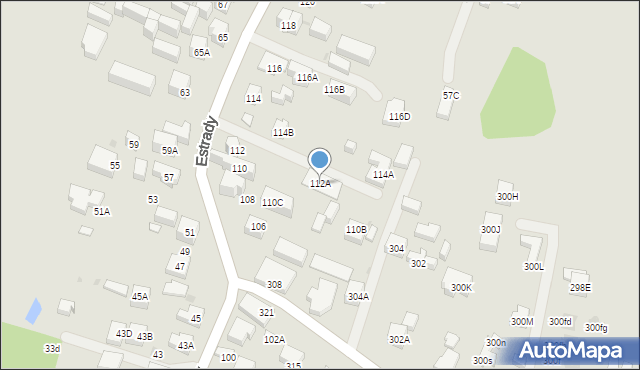 Warszawa, Estrady, 112A, mapa Warszawy