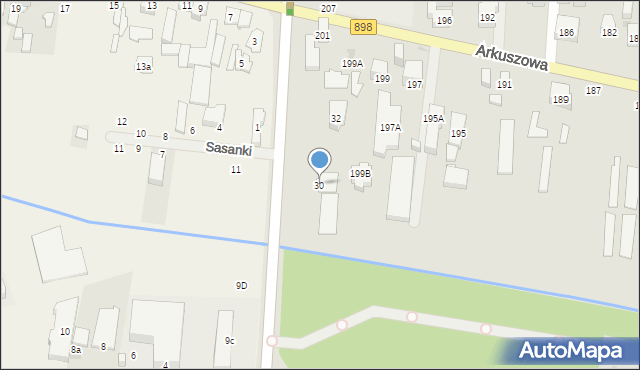 Warszawa, Estrady, 30, mapa Warszawy