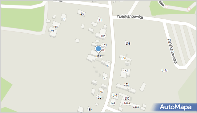 Warszawa, Estrady, 99A, mapa Warszawy