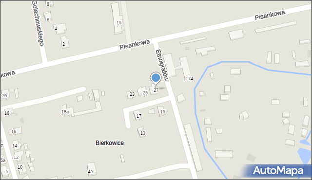 Opole, Etnografów, 27, mapa Opola