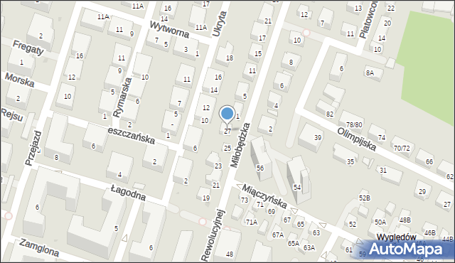 Warszawa, Etiudy Rewolucyjnej, 27, mapa Warszawy