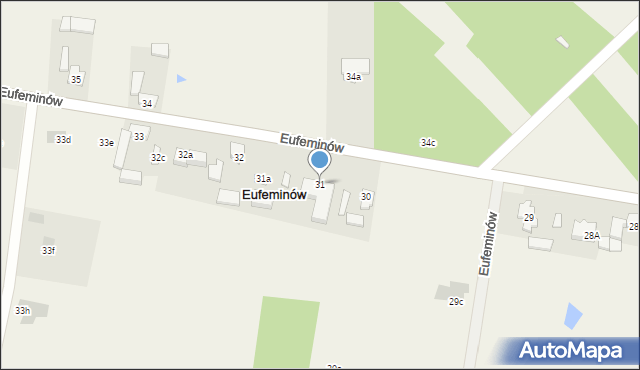 Eufeminów, Eufeminów, 31, mapa Eufeminów