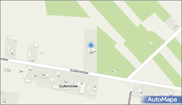 Eufeminów, Eufeminów, 34a, mapa Eufeminów