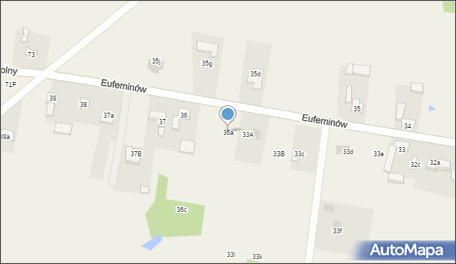 Eufeminów, Eufeminów, 36a, mapa Eufeminów