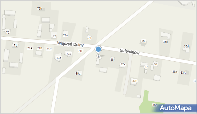 Eufeminów, Eufeminów, 39, mapa Eufeminów