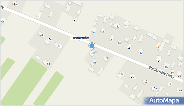 Eustachów, Eustachów Duży, 12A, mapa Eustachów