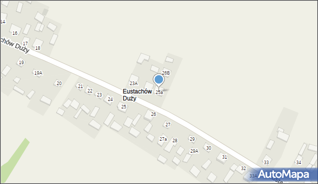 Eustachów, Eustachów Duży, 25a, mapa Eustachów