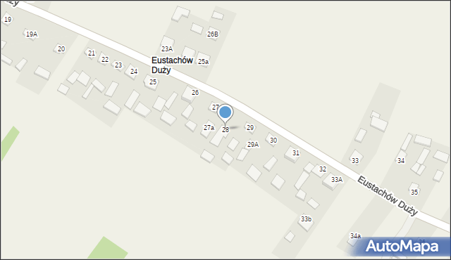 Eustachów, Eustachów Duży, 28, mapa Eustachów