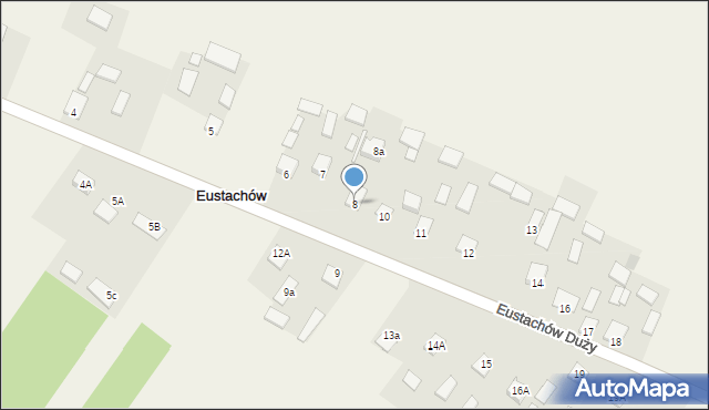 Eustachów, Eustachów Duży, 8, mapa Eustachów