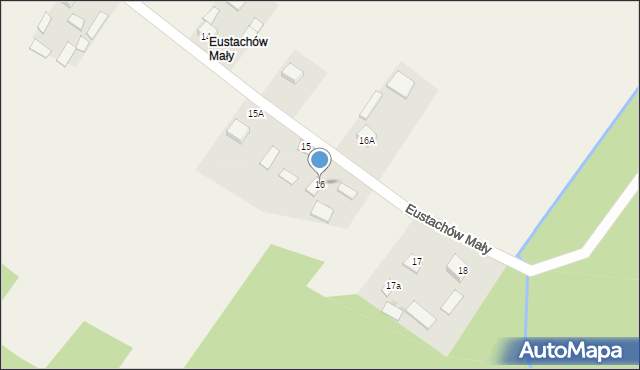 Eustachów, Eustachów Mały, 16, mapa Eustachów