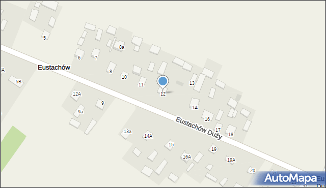 Eustachów Duży, Eustachów Duży, 12, mapa Eustachów Duży