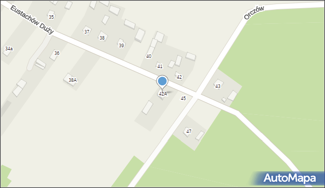 Eustachów Duży, Eustachów Duży, 42A, mapa Eustachów Duży