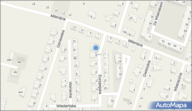 Mierzyn, Europejska, 4, mapa Mierzyn