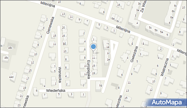 Mierzyn, Europejska, 9, mapa Mierzyn