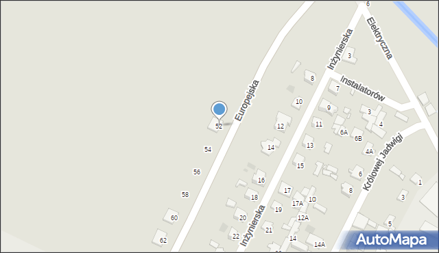 Pruszków, Europejska, 52, mapa Pruszków