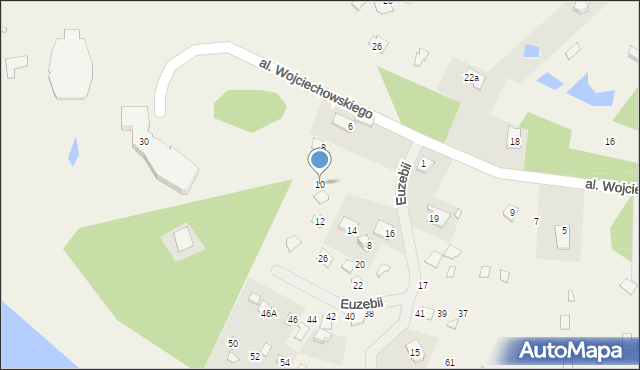 Stare Załubice, Euzebii, 10, mapa Stare Załubice