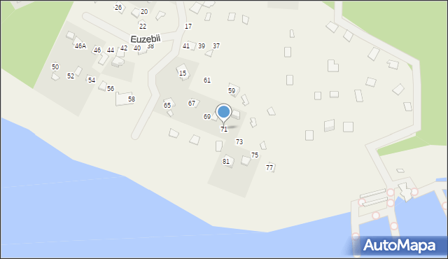 Stare Załubice, Euzebii, 71, mapa Stare Załubice