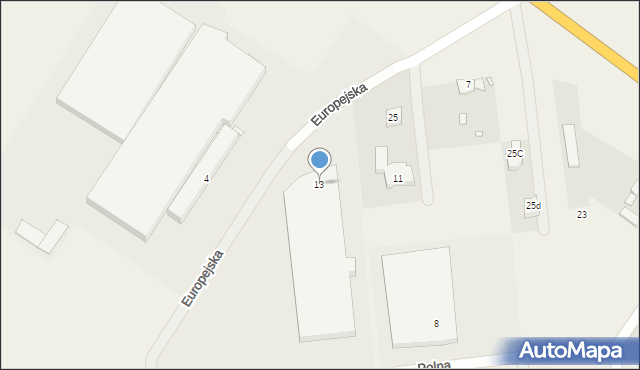 Tomice, Europejska, 13, mapa Tomice