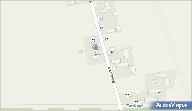 Ewelinów, Ewelinów, 80, mapa Ewelinów
