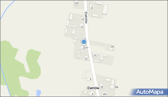 Ewinów, Ewinów, 11, mapa Ewinów