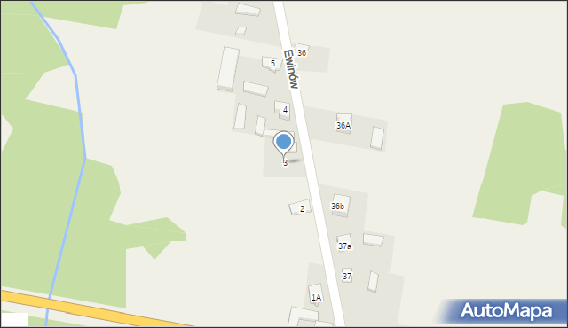 Ewinów, Ewinów, 3, mapa Ewinów