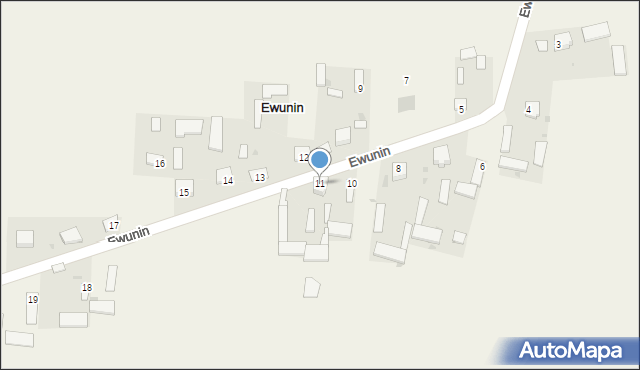 Ewunin, Ewunin, 11, mapa Ewunin