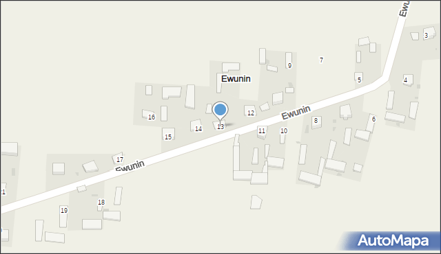 Ewunin, Ewunin, 13, mapa Ewunin