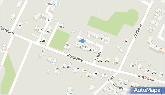 Gliwice, Ezopa, 8, mapa Gliwic