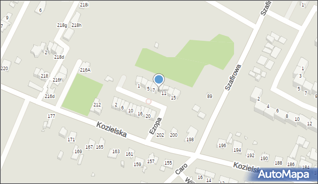 Gliwice, Ezopa, 9, mapa Gliwic