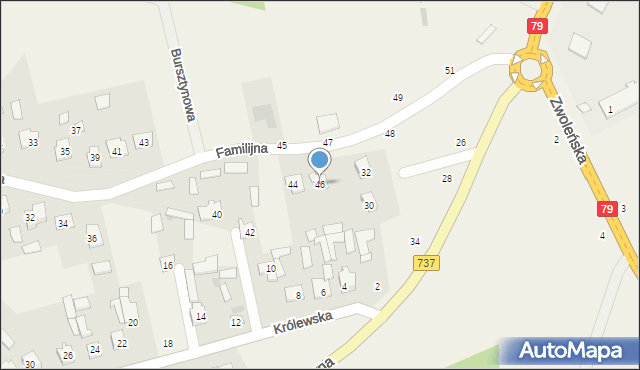 Aleksandrówka, Familijna, 46, mapa Aleksandrówka