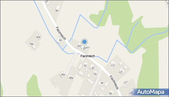 Barcice, Facimiech, 107, mapa Barcice