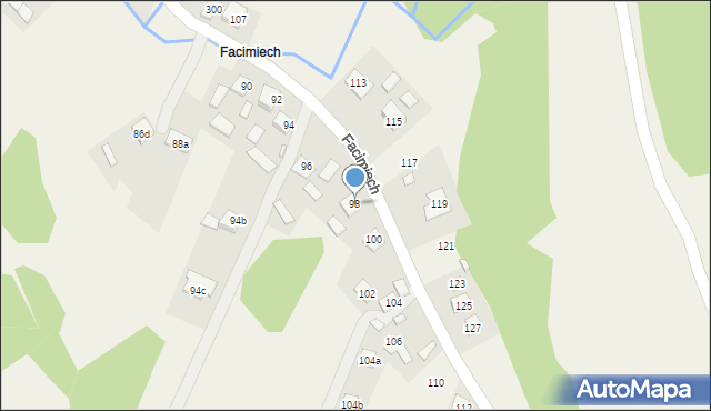 Barcice, Facimiech, 98, mapa Barcice