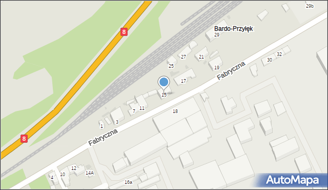 Bardo, Fabryczna, 15, mapa Bardo