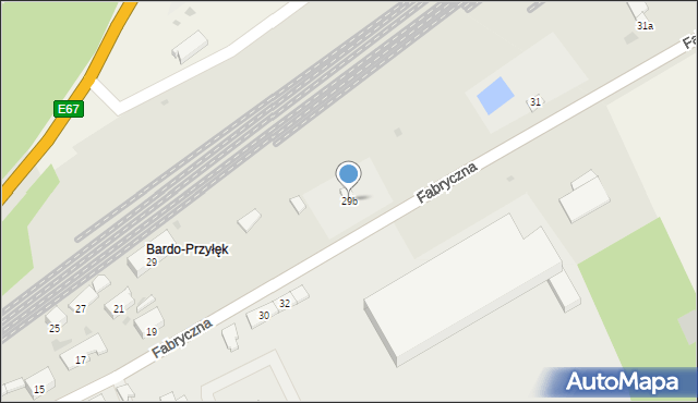 Bardo, Fabryczna, 29b, mapa Bardo