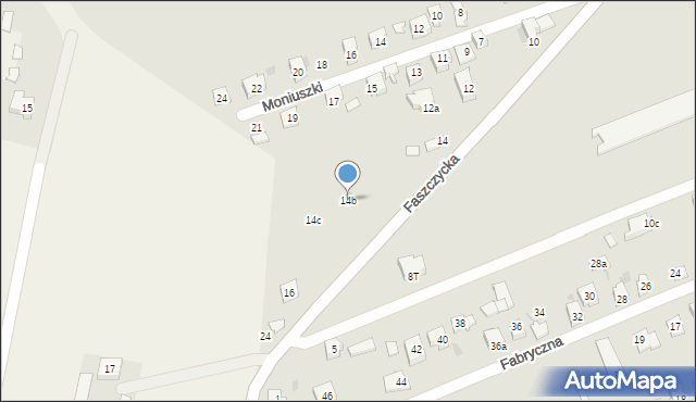 Błonie, Faszczycka, 14b, mapa Błonie