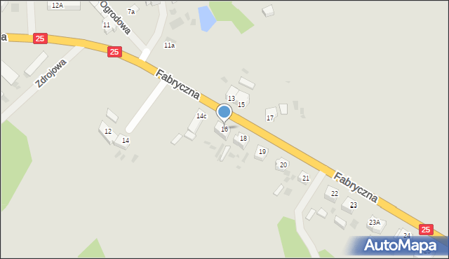 Bobolice, Fabryczna, 16, mapa Bobolice