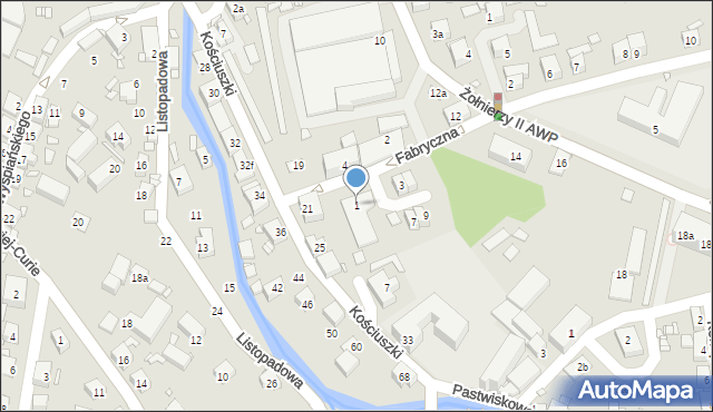 Bogatynia, Fabryczna, 1, mapa Bogatynia