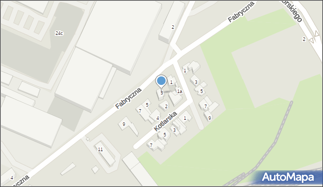 Brzeg, Fabryczna, 3, mapa Brzeg