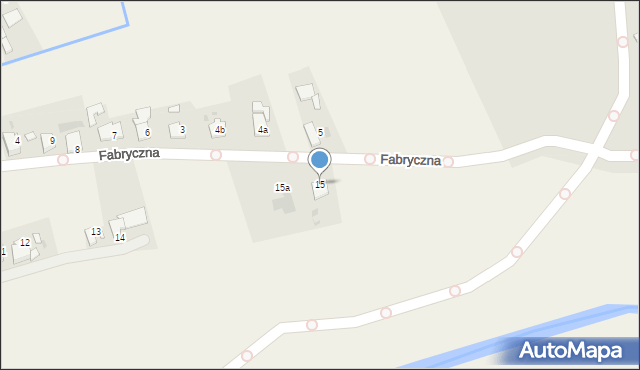 Budziska, Fabryczna, 15, mapa Budziska