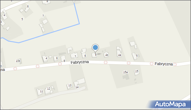 Budziska, Fabryczna, 3, mapa Budziska