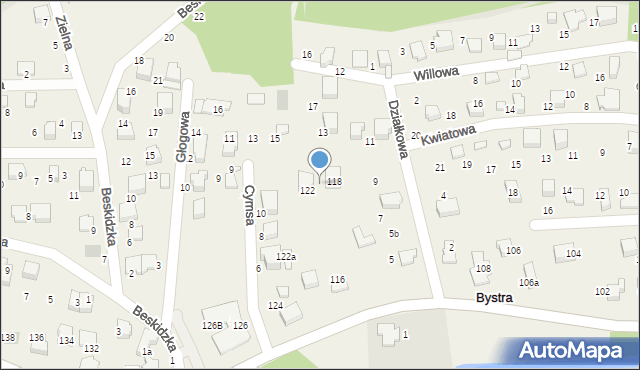 Bystra, Fałata Juliana, 120, mapa Bystra