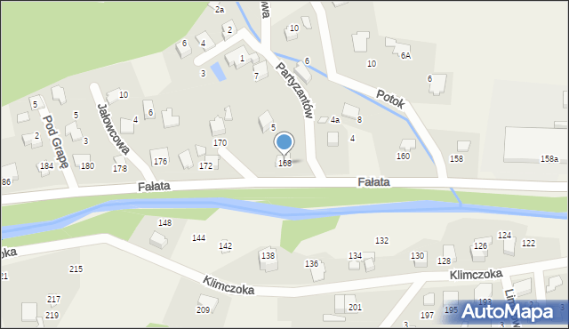 Bystra, Fałata Juliana, 168, mapa Bystra