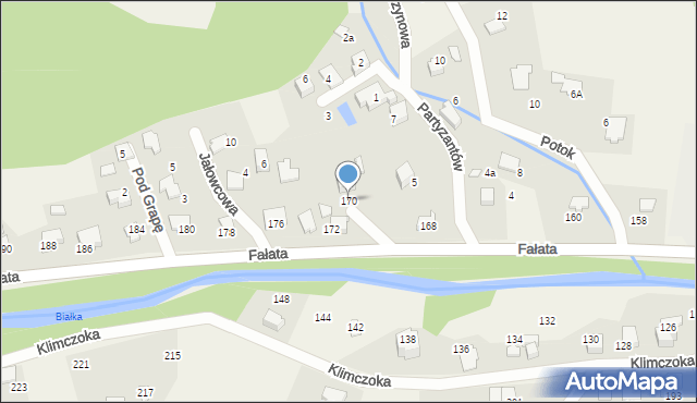 Bystra, Fałata Juliana, 170, mapa Bystra