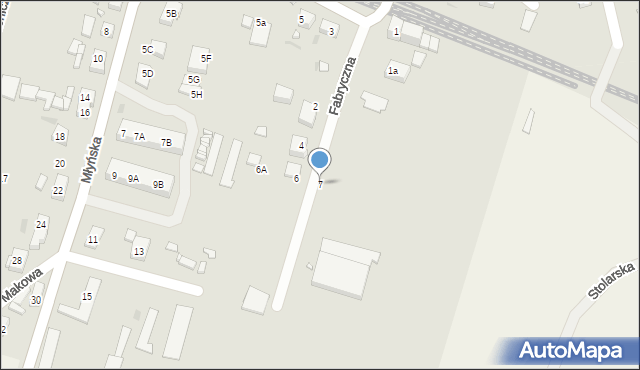 Bytom Odrzański, Fabryczna, 7, mapa Bytom Odrzański