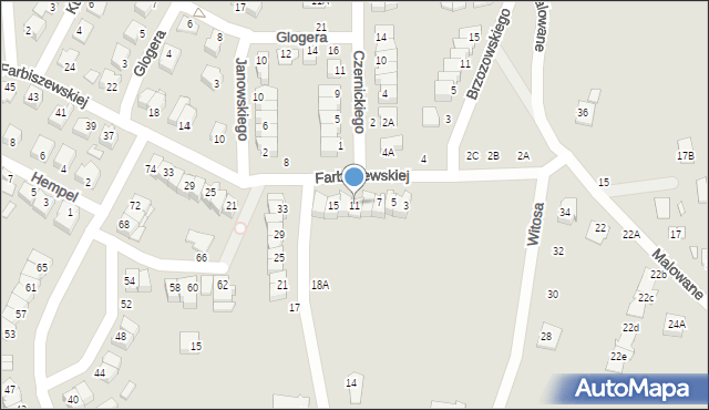 Chełm, Farbiszewskiej Zofii, 11, mapa Chełma