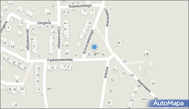 Chełm, Farbiszewskiej Zofii, 2B, mapa Chełma